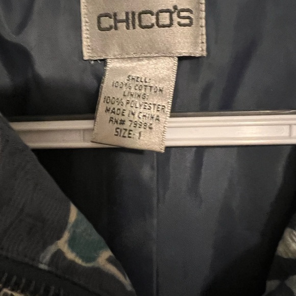 Chico's Multicolor Patterned Jean Jacket - Picture 4 of 4